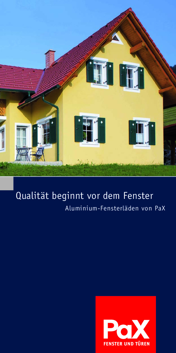 Vorschaubild von Dokument: Flyer PaX Fensterladen 